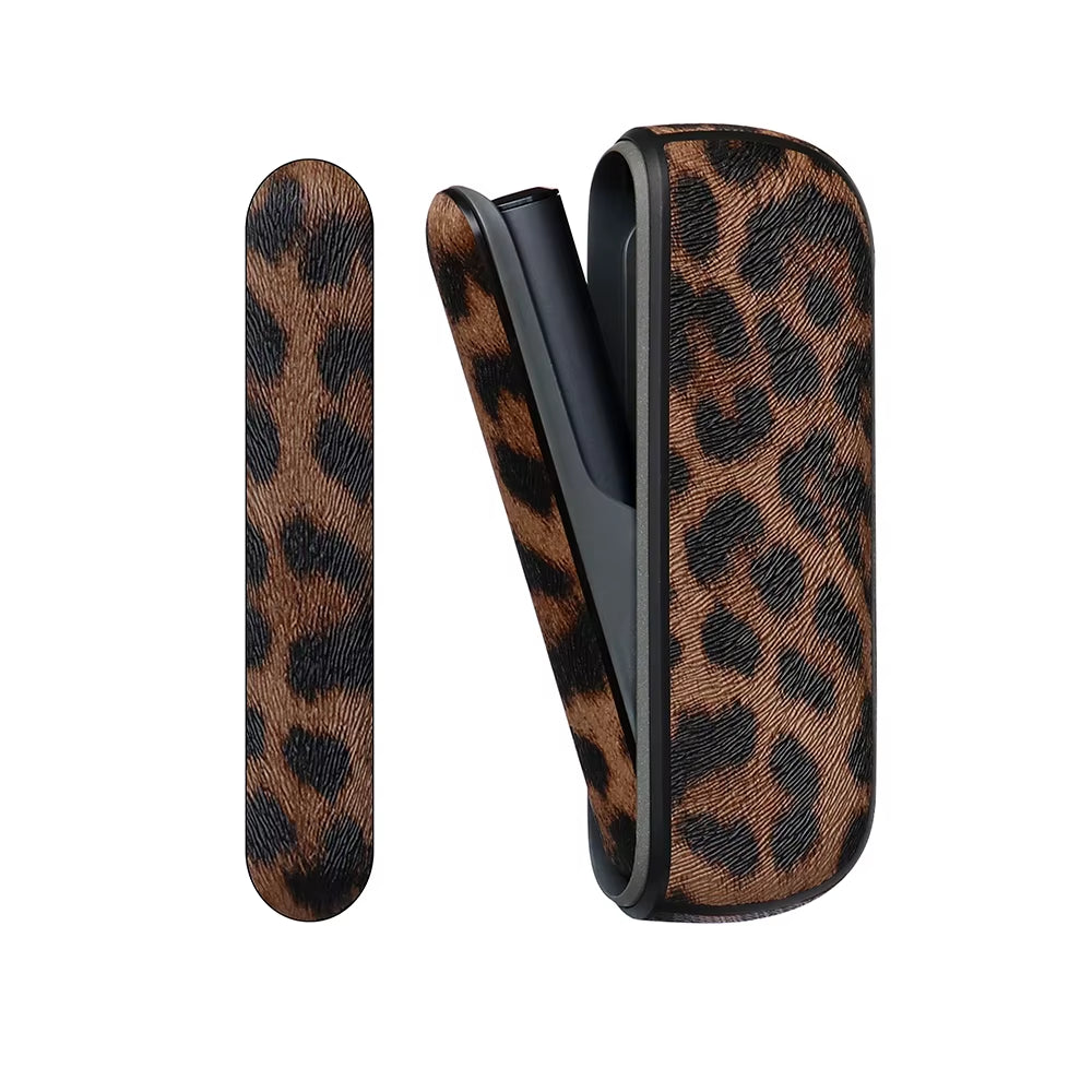 New Leopard Style Side Cover + Leather Case for IQOS Iluma Holder Pouch Protective Accessories