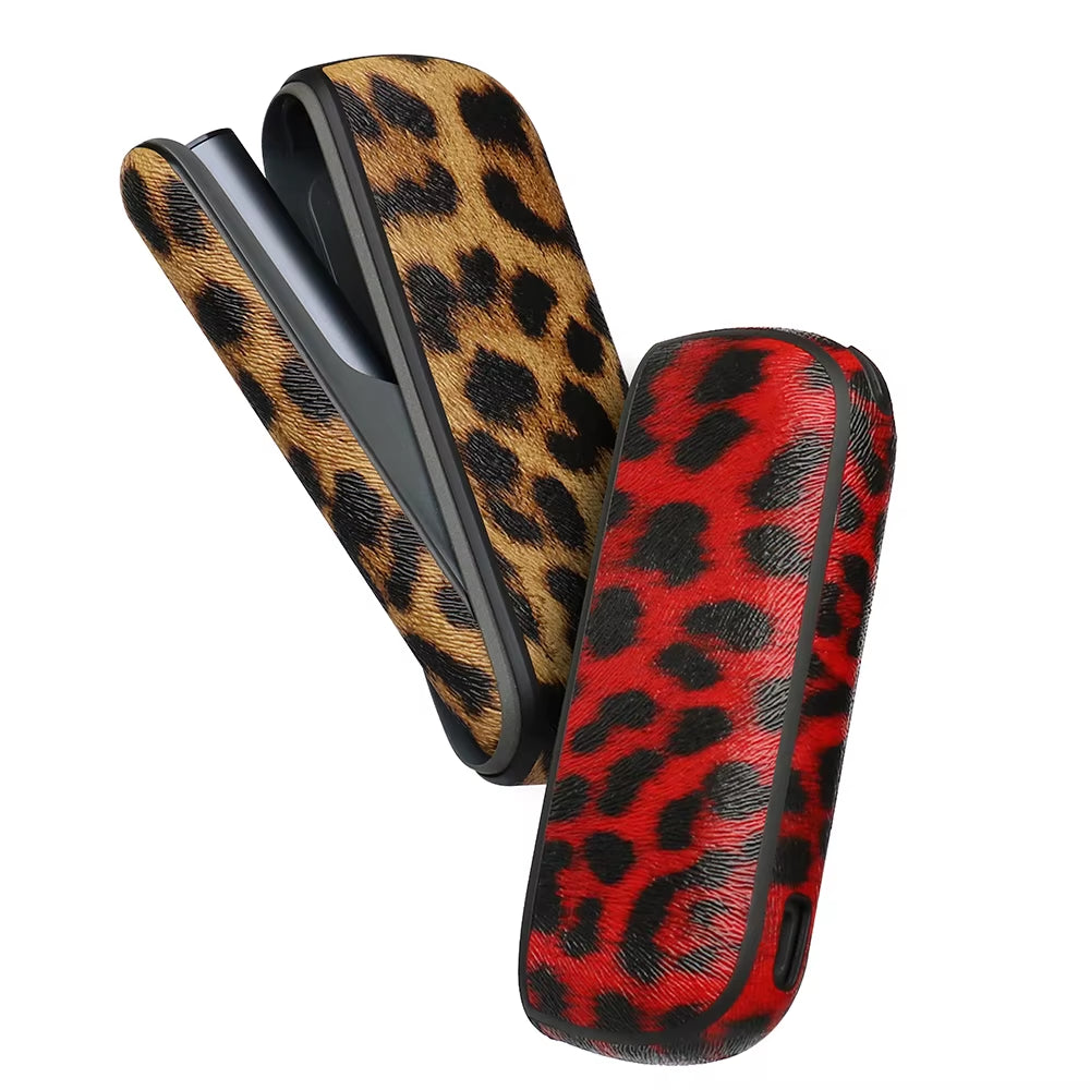 New Leopard Style Side Cover + Leather Case for IQOS Iluma Holder Pouch Protective Accessories